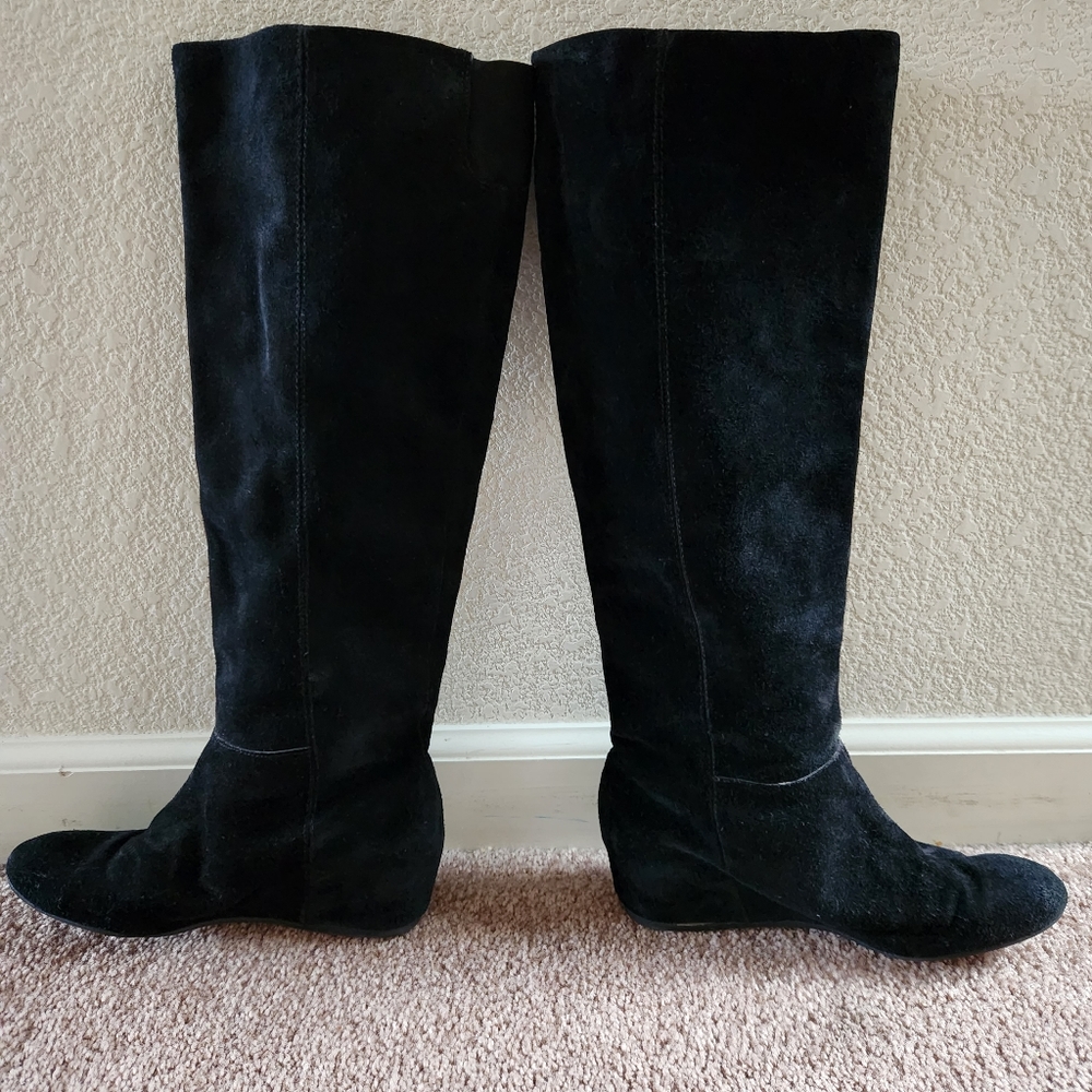 Bcbgeneration Black Suede Knee High Boot, Side Zi… - image 3